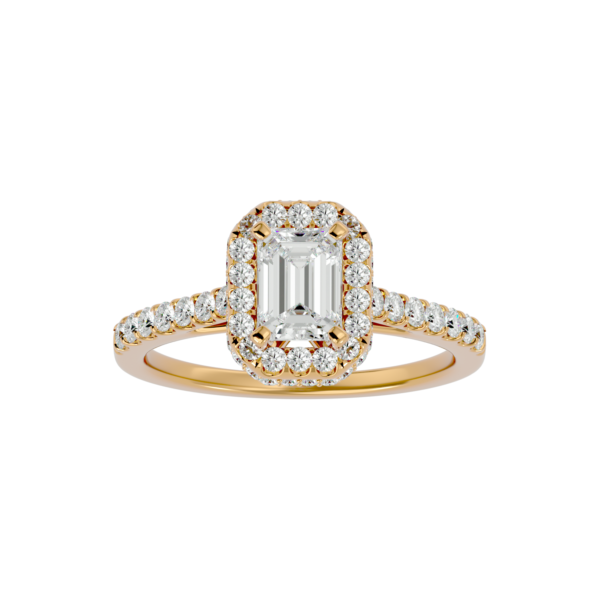 Zavian Solitaire Halo Ring