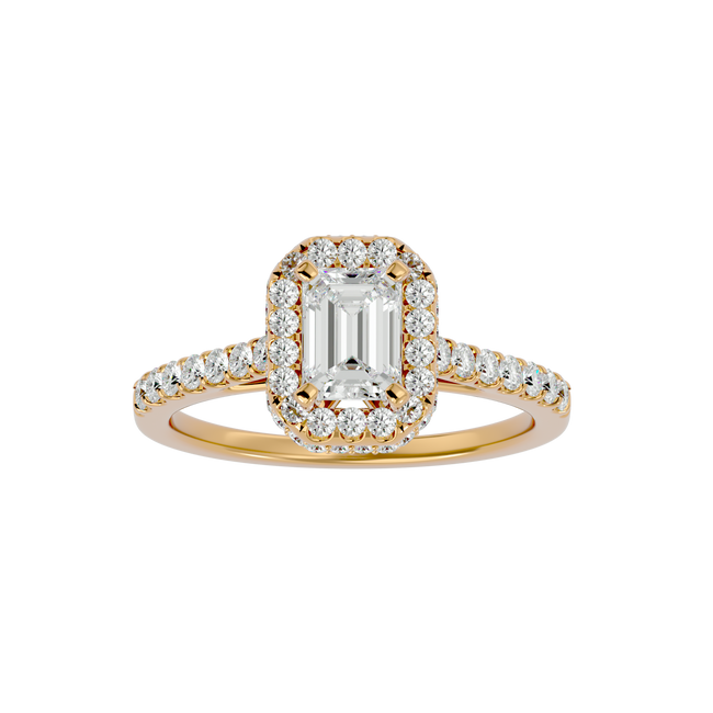 Zavian Solitaire Halo Ring
