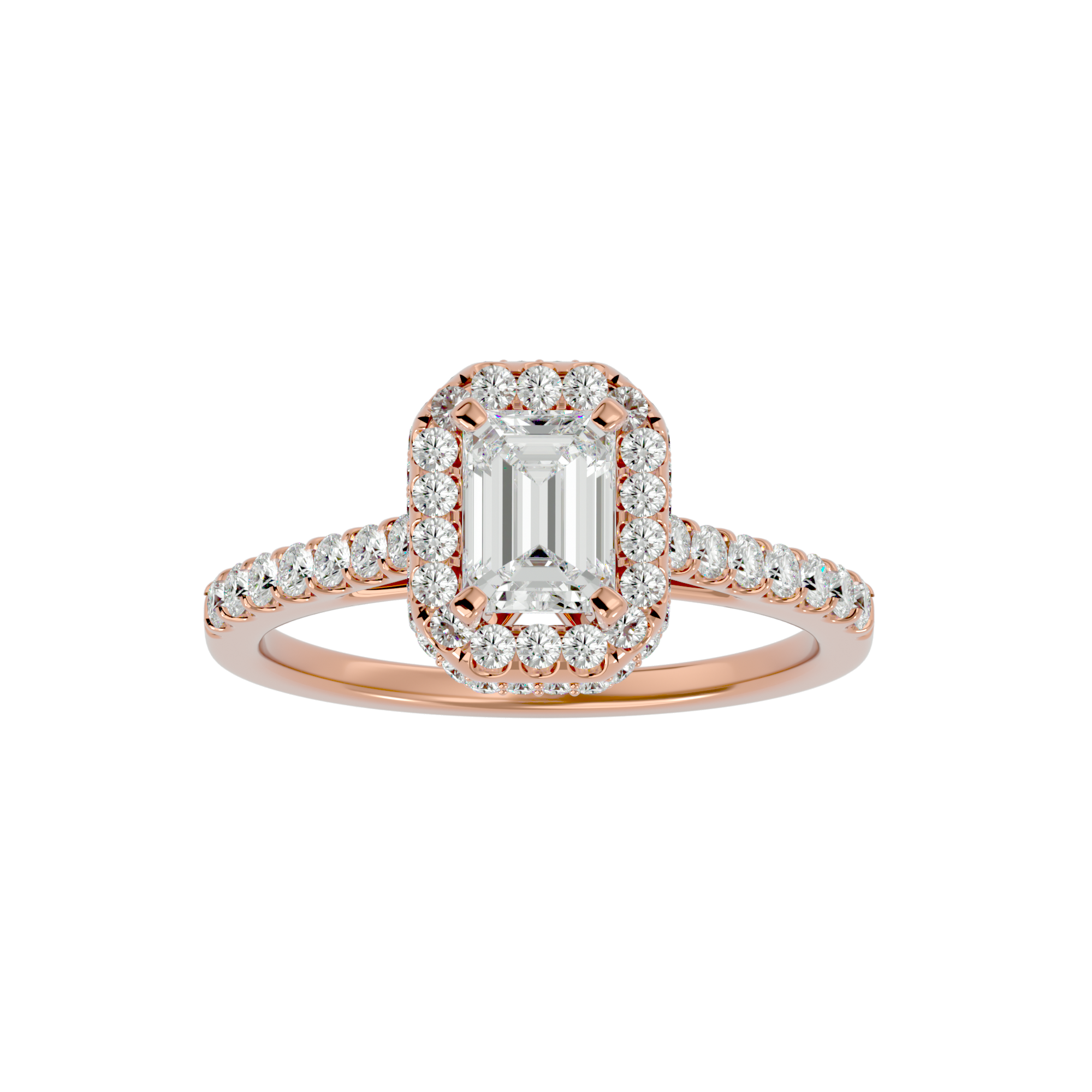 Zavian Solitaire Halo Ring
