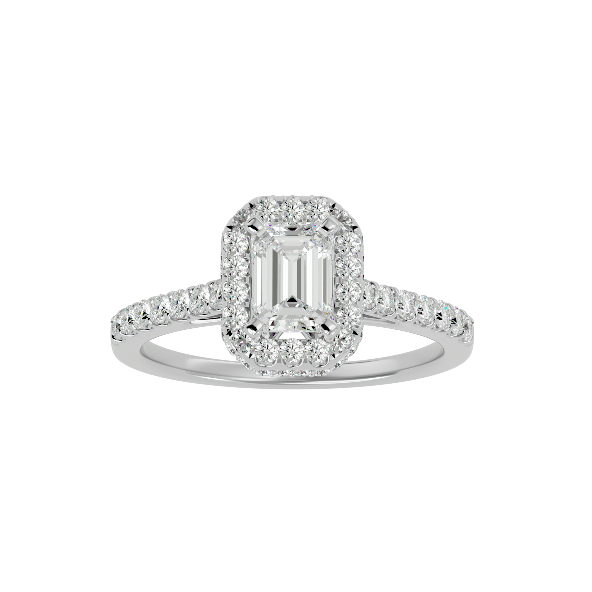 Zavian Solitaire Halo Ring