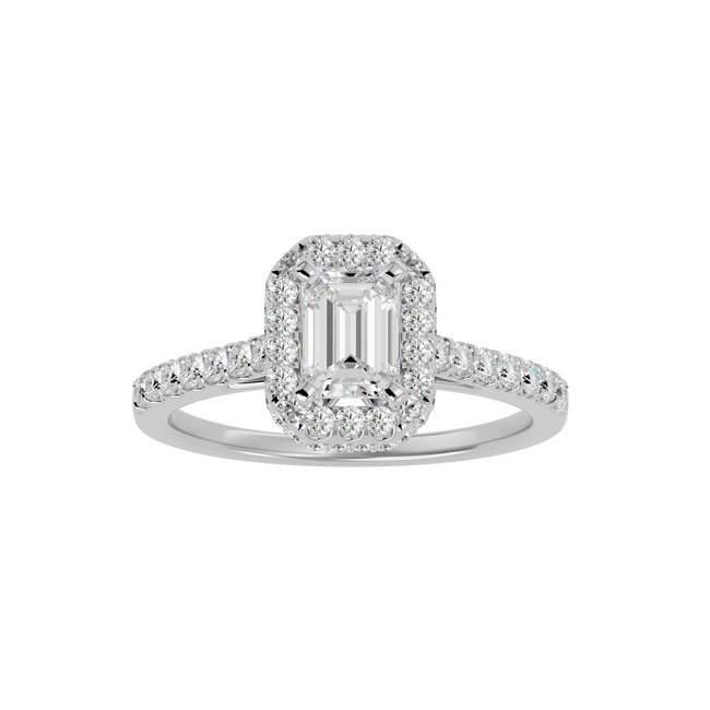 Zavian Solitaire Halo Ring