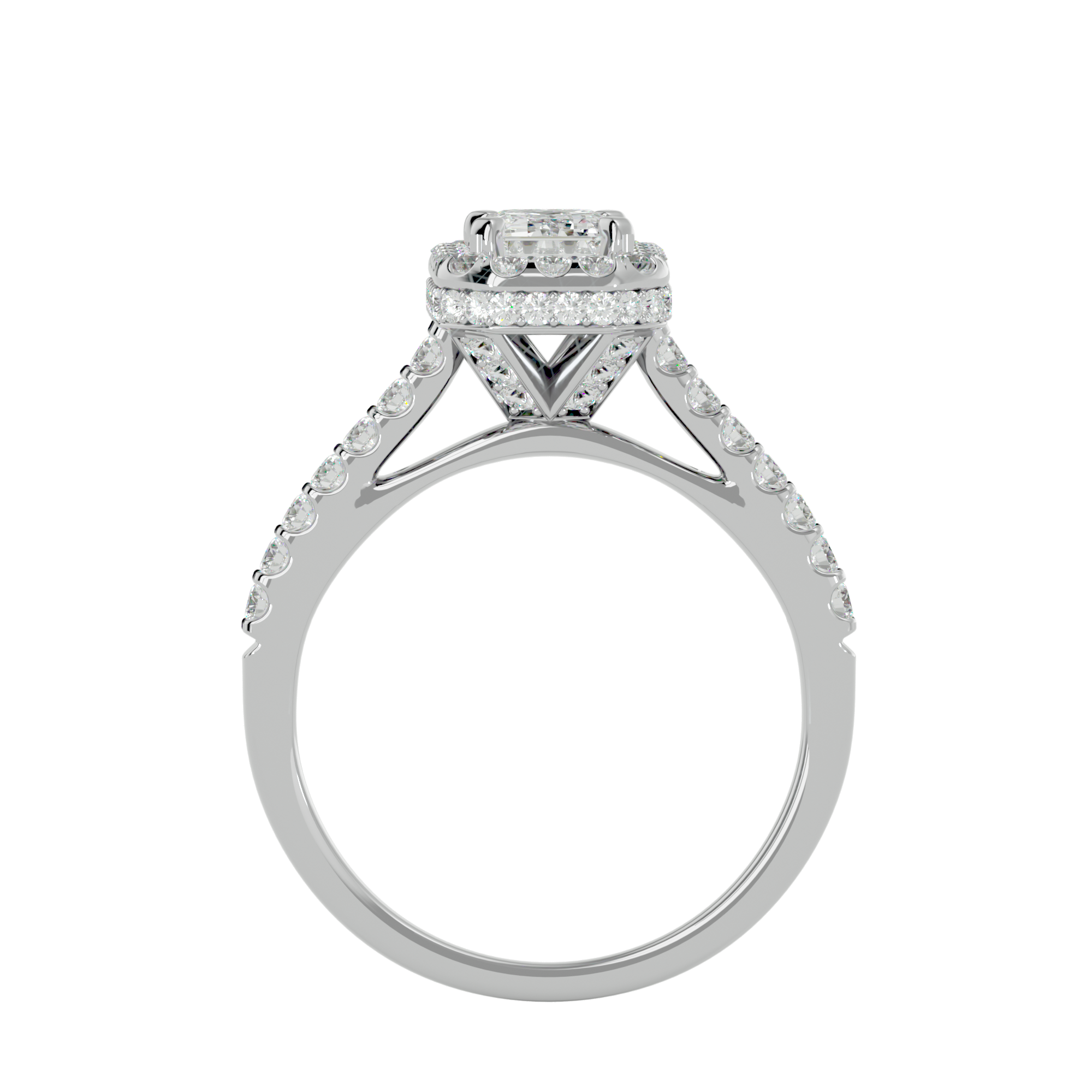 Zavian Solitaire Halo Ring