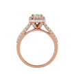 Zavian Solitaire Halo Ring