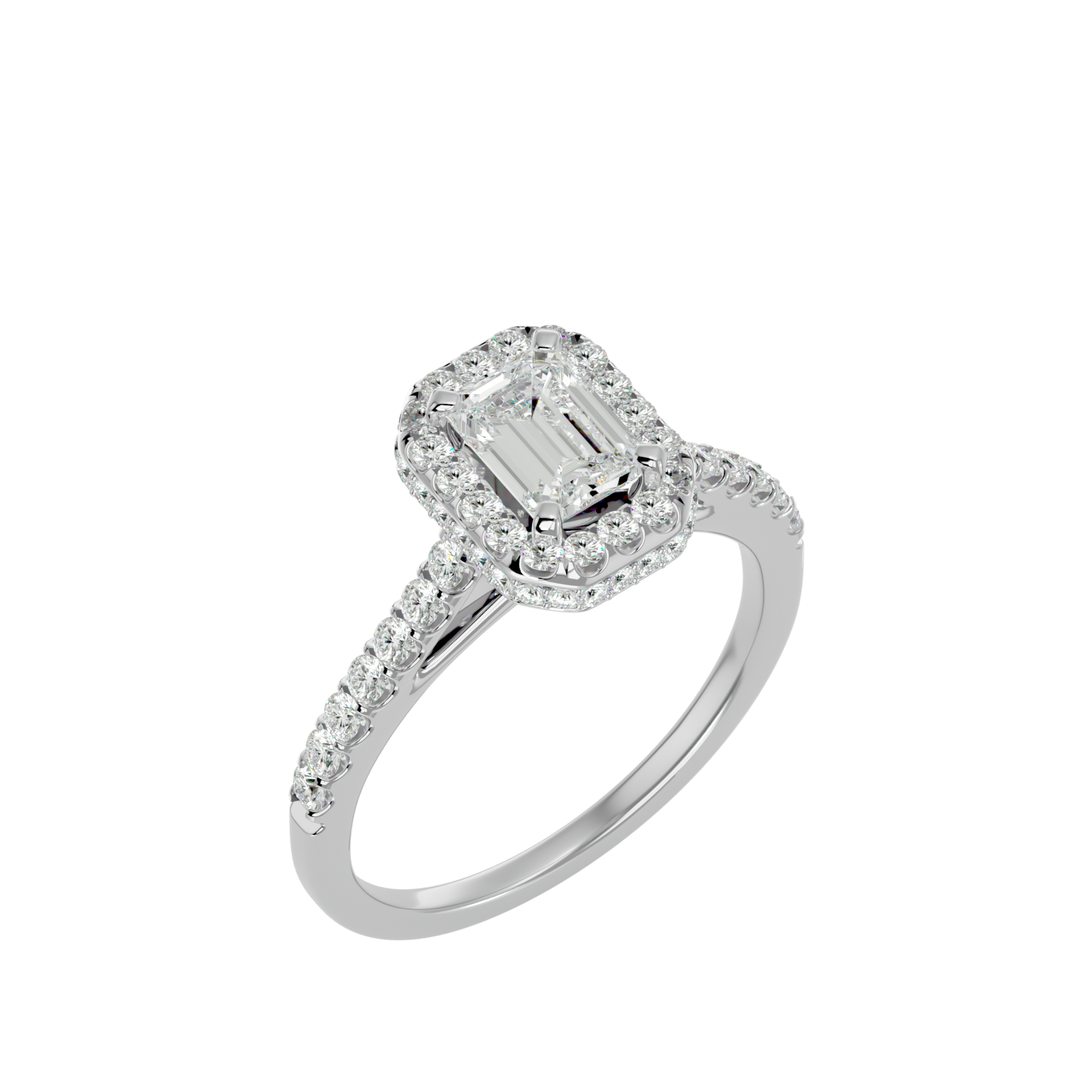 Zavian Solitaire Halo Ring