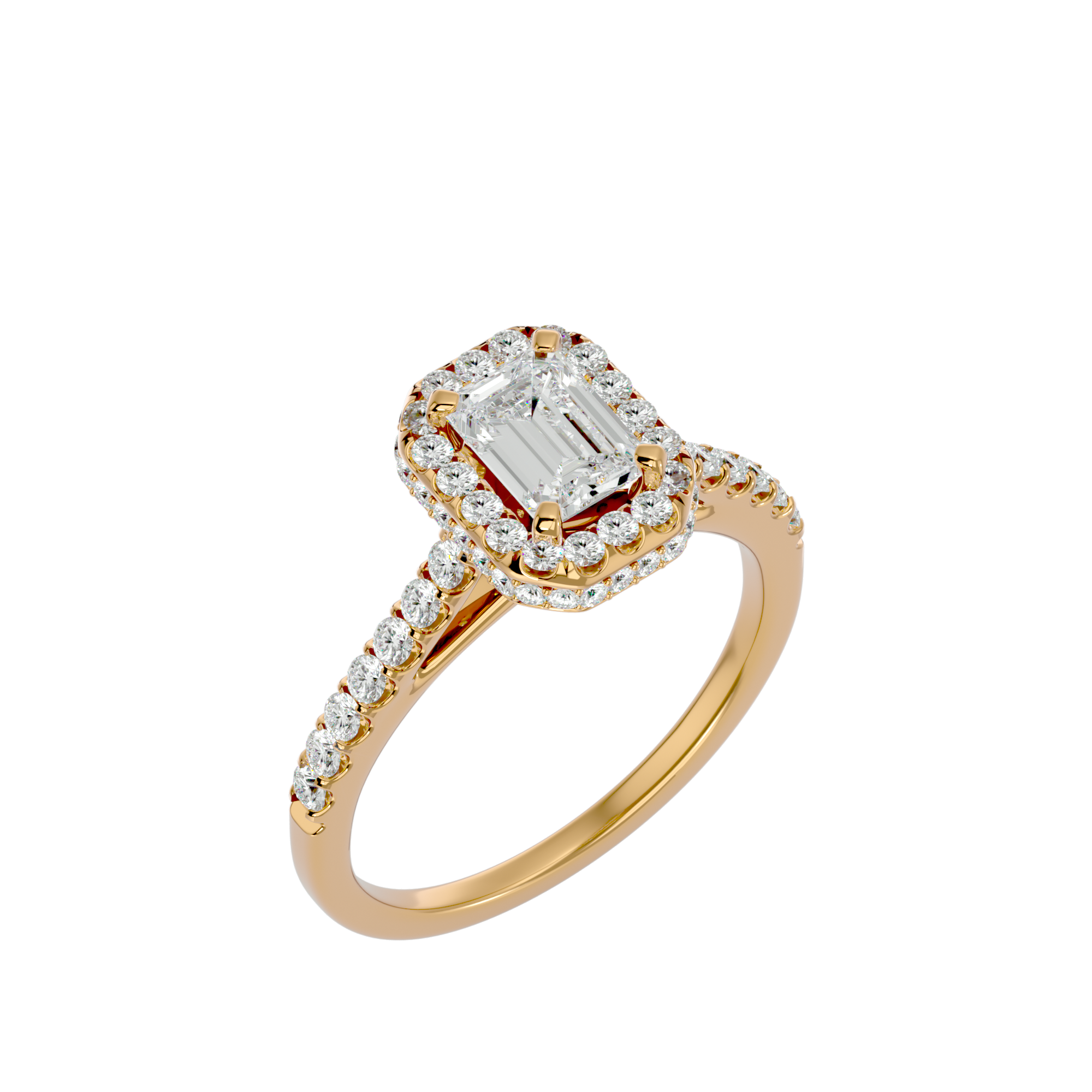 Zavian Solitaire Halo Ring