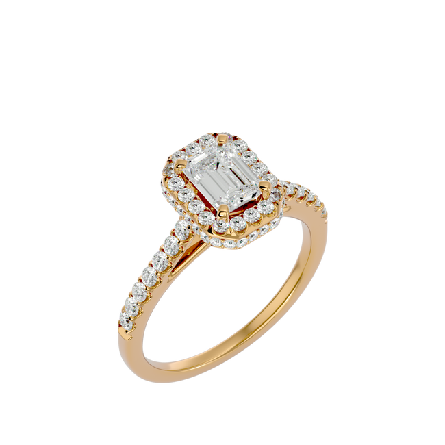 Zavian Solitaire Halo Ring