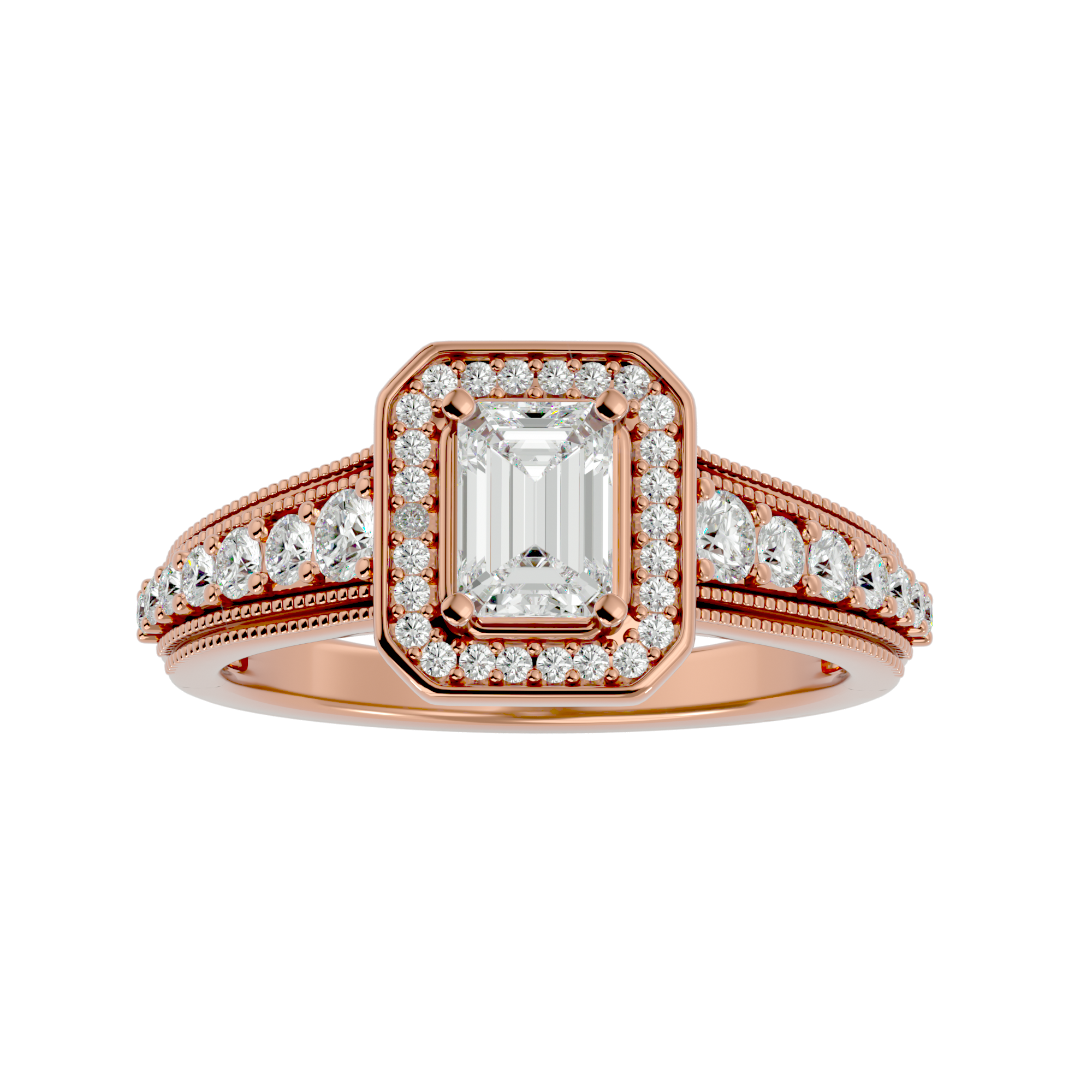Aria Solitaire Halo Ring