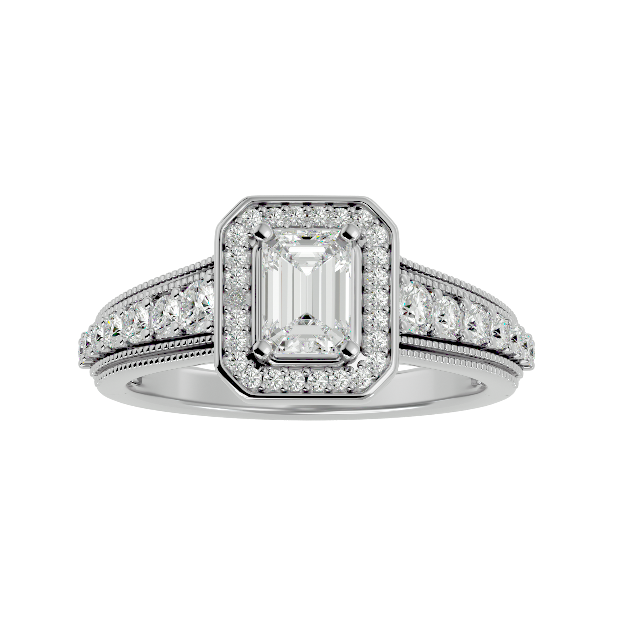 Aria Solitaire Halo Ring
