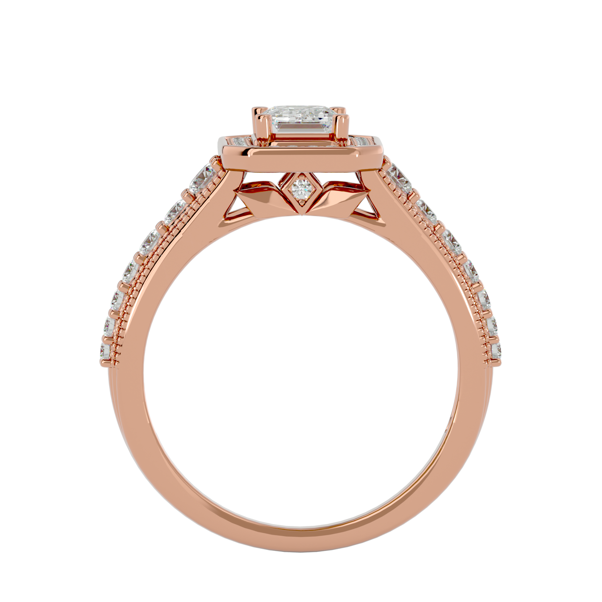 Aria Solitaire Halo Ring