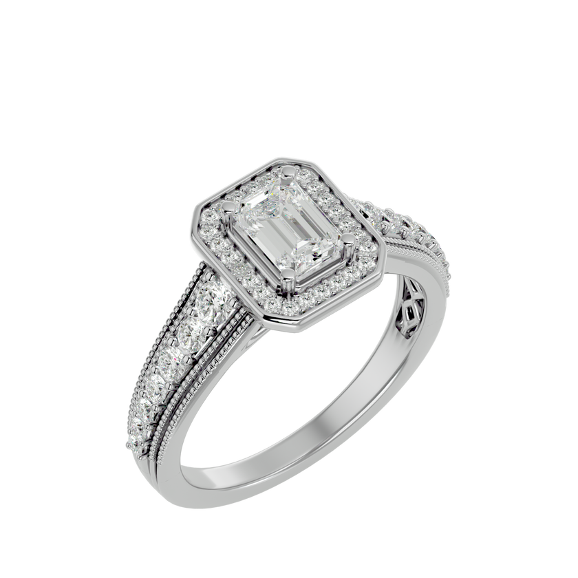 Aria Solitaire Halo Ring