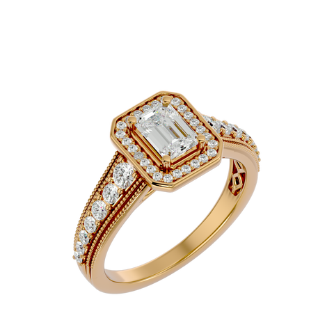 Aria Solitaire Halo Ring