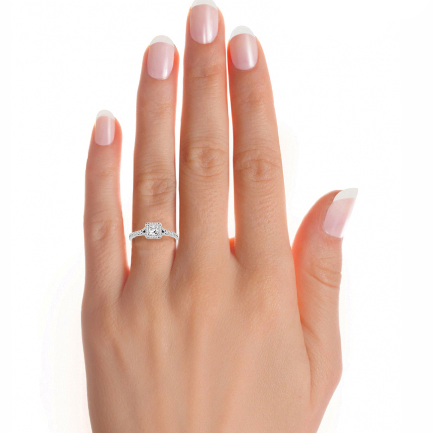 Mason Solitaire Halo Ring